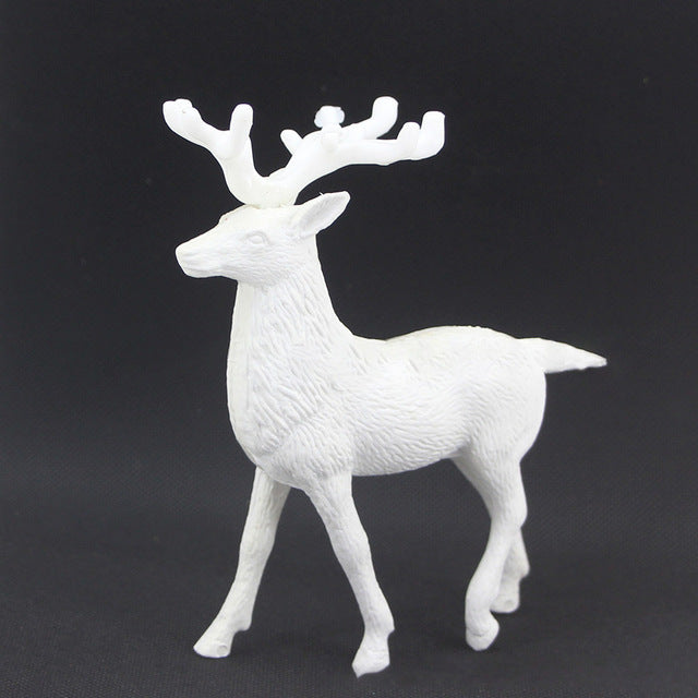 White Deer Christmas Xmas Reindeer Kid Doll Decor