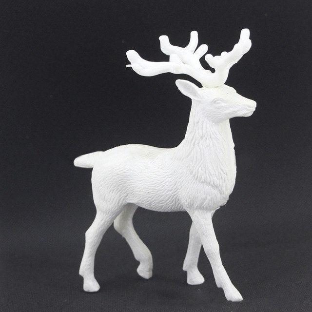 White Deer Christmas Xmas Reindeer Kid Doll Decor