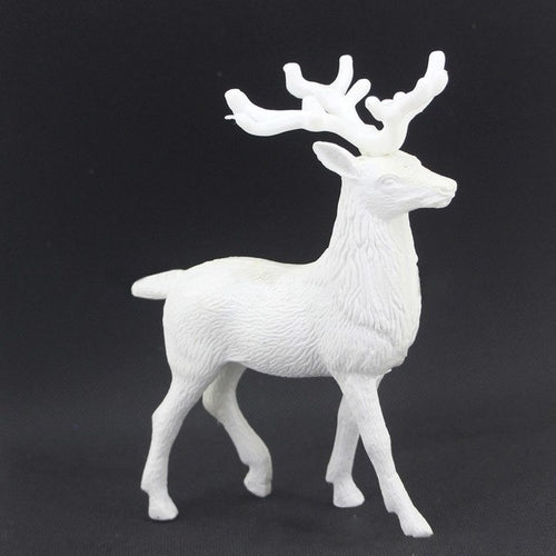 White Deer Christmas Xmas Reindeer Kid Doll Decor