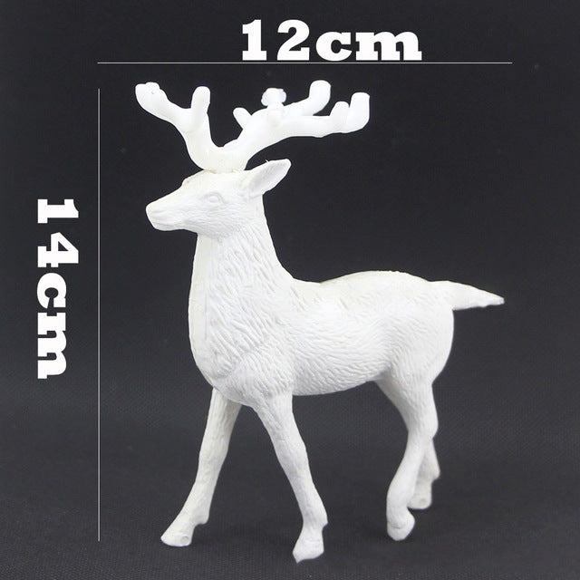 White Deer Christmas Xmas Reindeer Kid Doll Decor