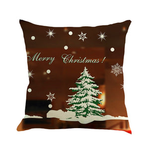 Winter Pillowcase Happy Christmas 45cmX45cm Pillow