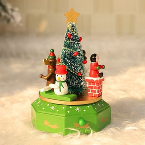 Wood Music Box Kids Christmas Gift  Decoration