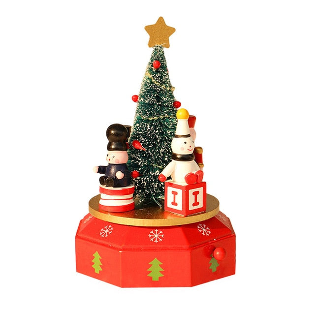 Wood Music Box Kids Christmas Gift  Decoration