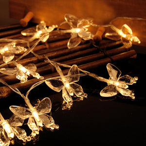 Xmas 2M 20LED Cute Butterfly Shape Battery Box