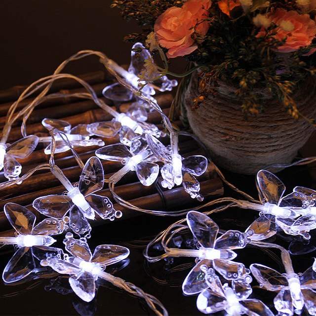 Xmas 2M 20LED Cute Butterfly Shape Battery Box