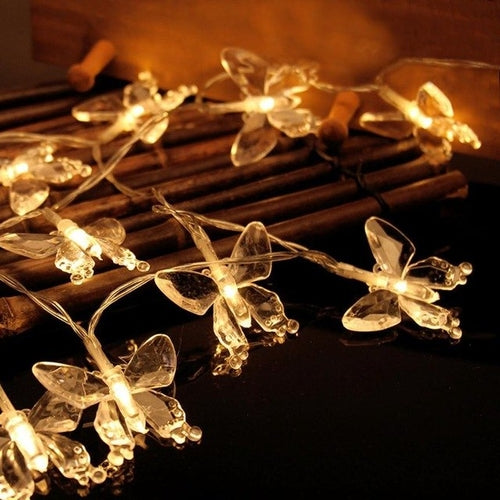Xmas 2M 20LED Cute Butterfly Shape Battery Box