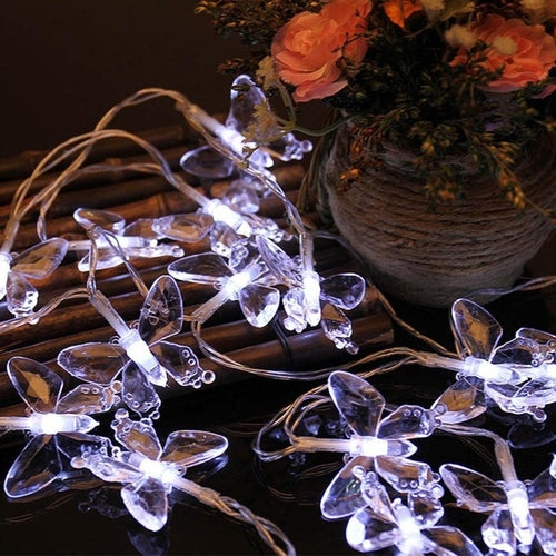 Xmas 2M 20LED Cute Butterfly Shape Battery Box