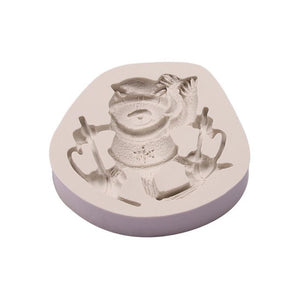 Xmas Christmas Silicone Mould Winter Ski Raccoon