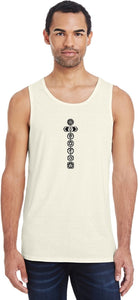 Black 7 Chakras Triblend Yoga Tank Top