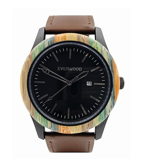 Inverness | Multi Bamboo | Brown Leather