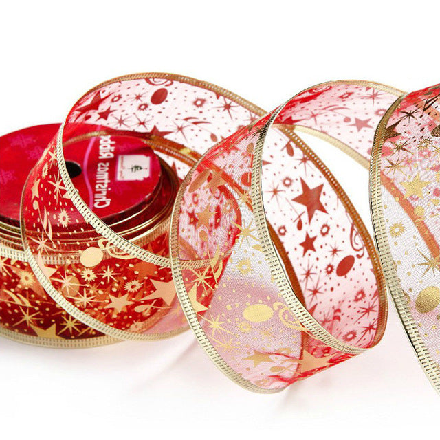 christmas Printed Grosgrain Ribbon Merry Christmas