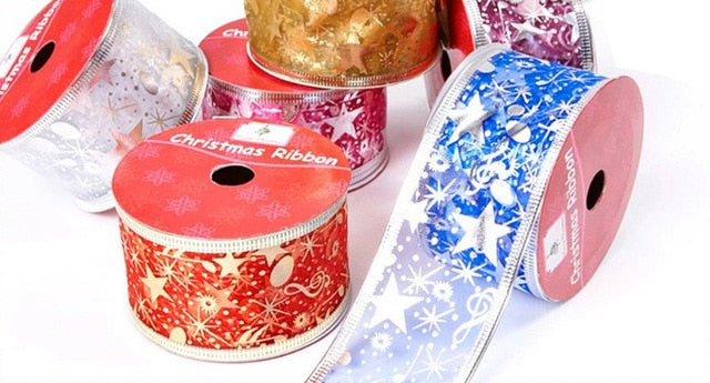 christmas Printed Grosgrain Ribbon Merry Christmas