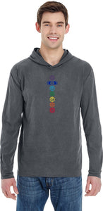 Colored Chakras Heavyweight Pigment Hoodie Yoga