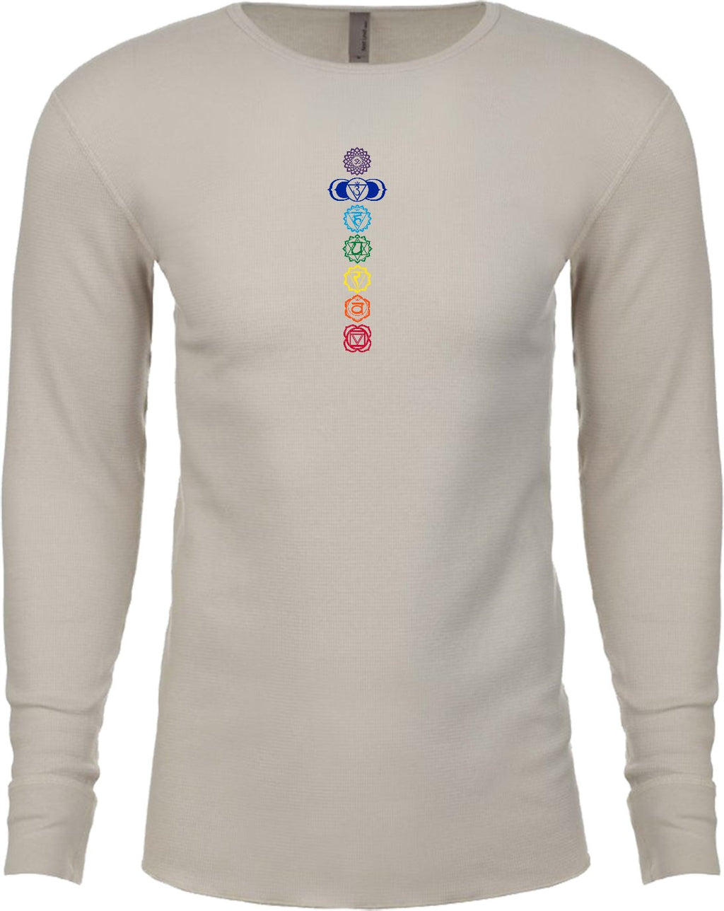 Colored Chakras Long Sleeve Thermal Yoga Tee Shirt