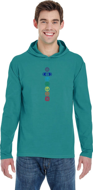 Colored Chakras Heavyweight Pigment Hoodie Yoga