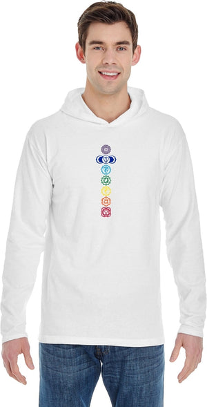Colored Chakras Heavyweight Pigment Hoodie Yoga