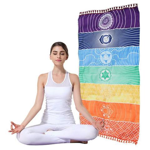 Hot Rainbow Beach Mat Mandala Blanket Wall Hanging