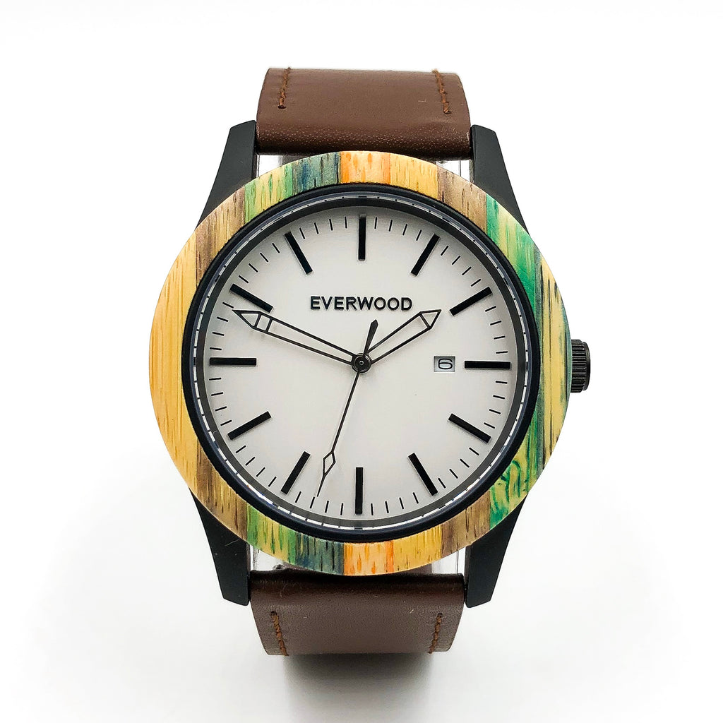 Inverness | Multi Bamboo | Brown Leather
