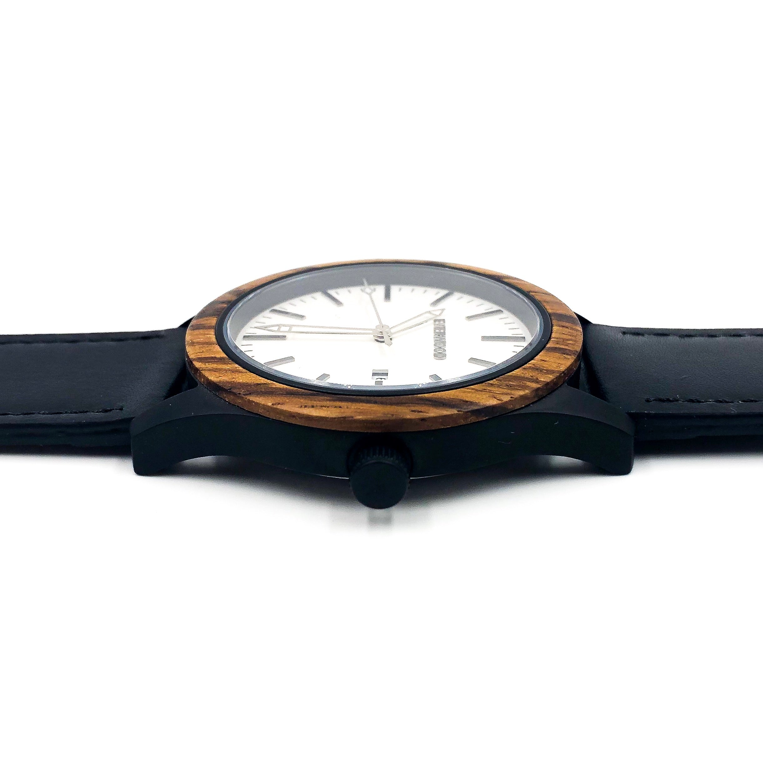 Inverness | Zebrawood | Black Leather