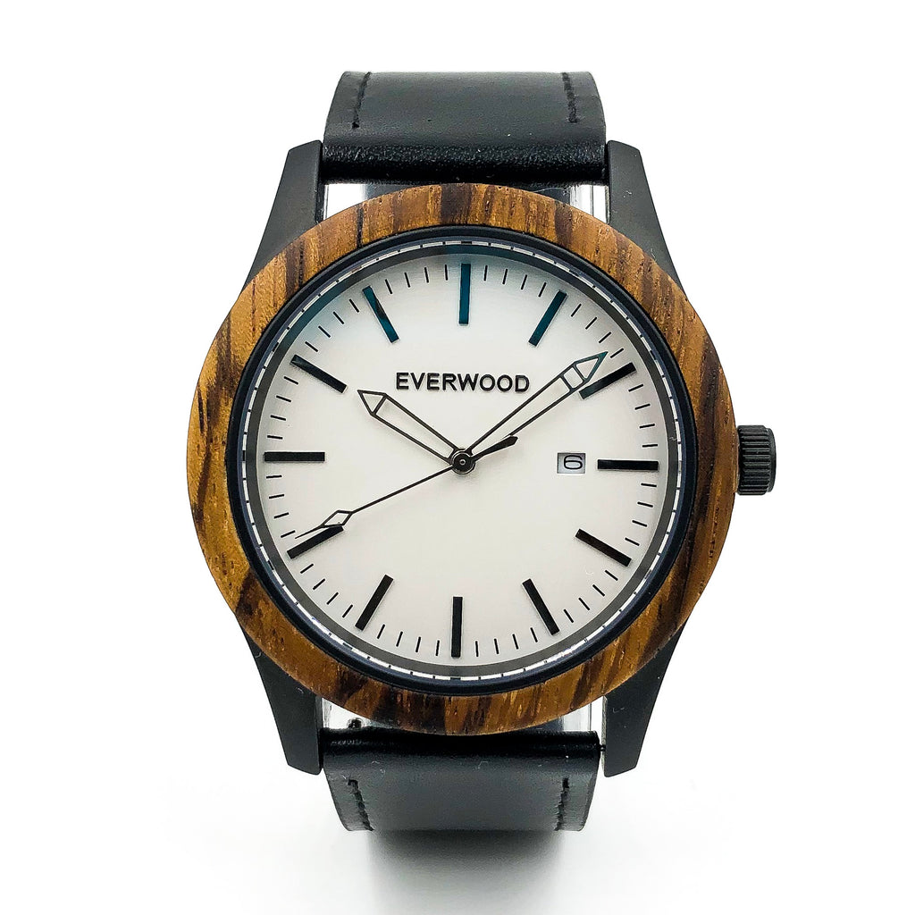Inverness | Zebrawood | Black Leather