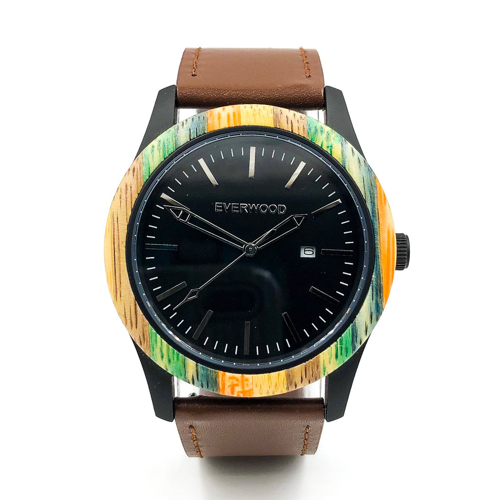 Inverness | Multi Bamboo | Brown Leather