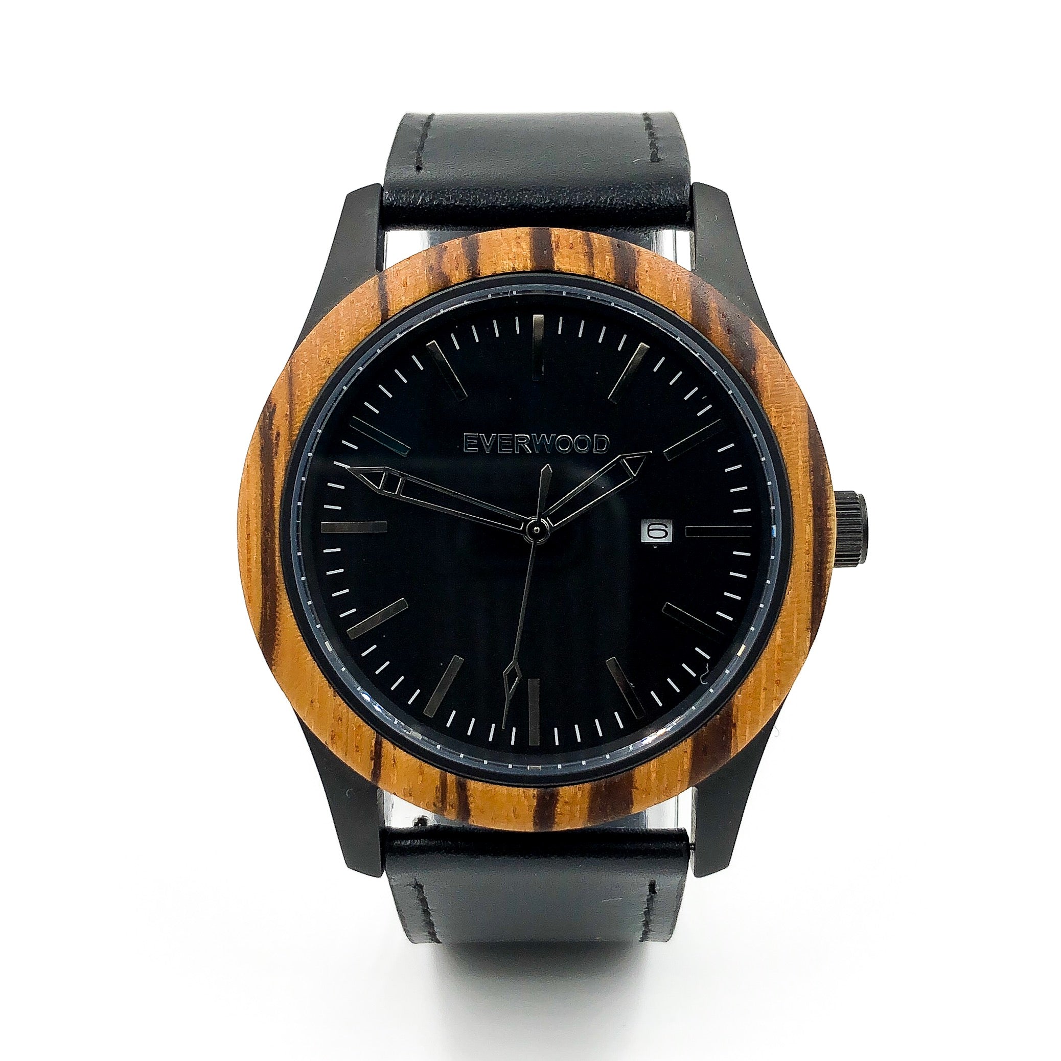 Inverness | Zebrawood | Black Leather