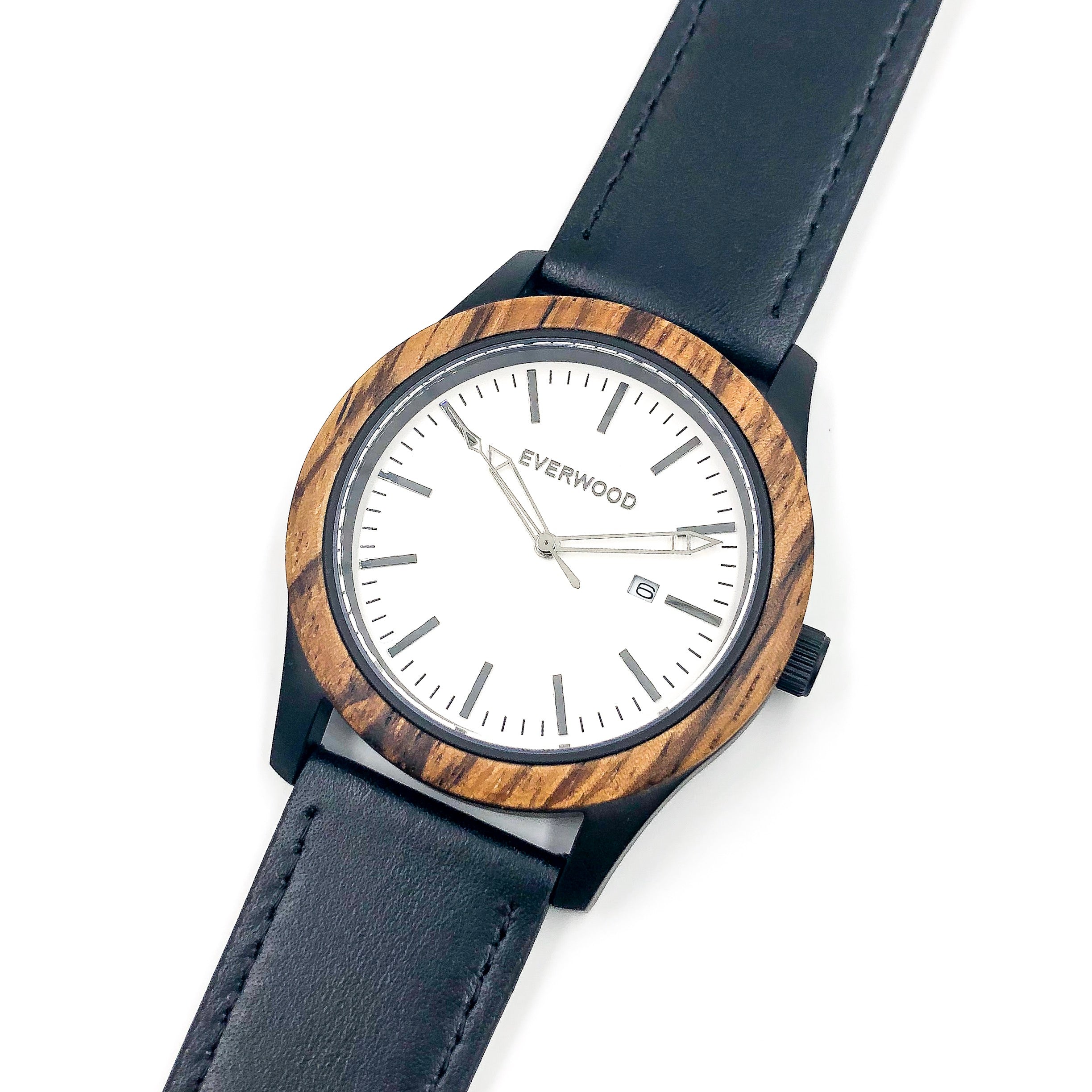 Inverness | Zebrawood | Black Leather