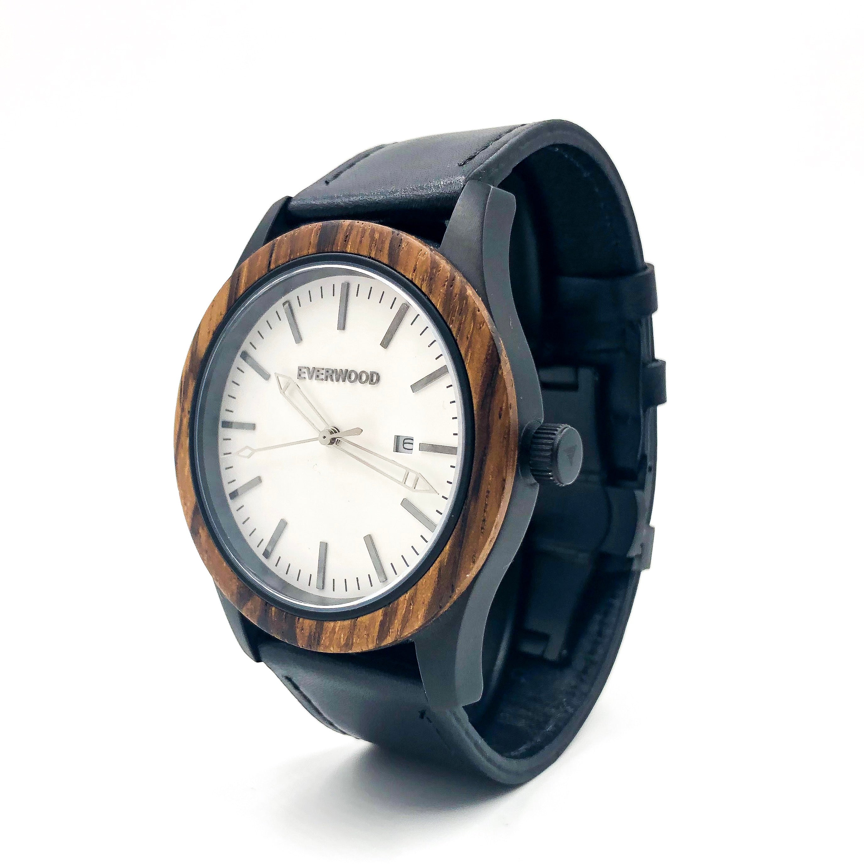 Inverness | Zebrawood | Black Leather