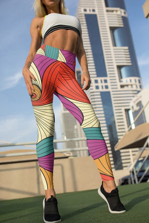 Colorful Art Leggings For Women Yoga Pants Party