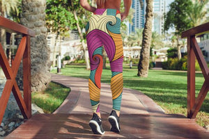 Colorful Art Leggings For Women Yoga Pants Party