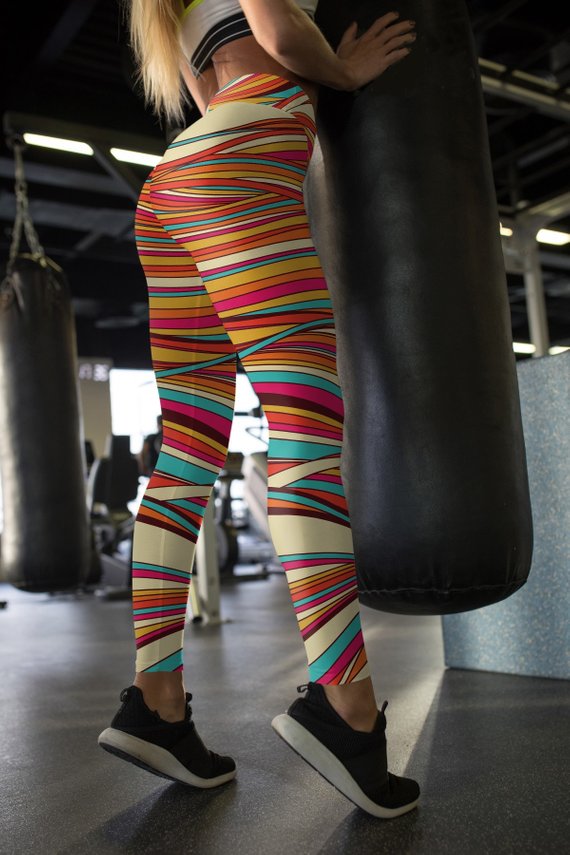 Multicolor Gym Leggings Yoga Pants Leggings For