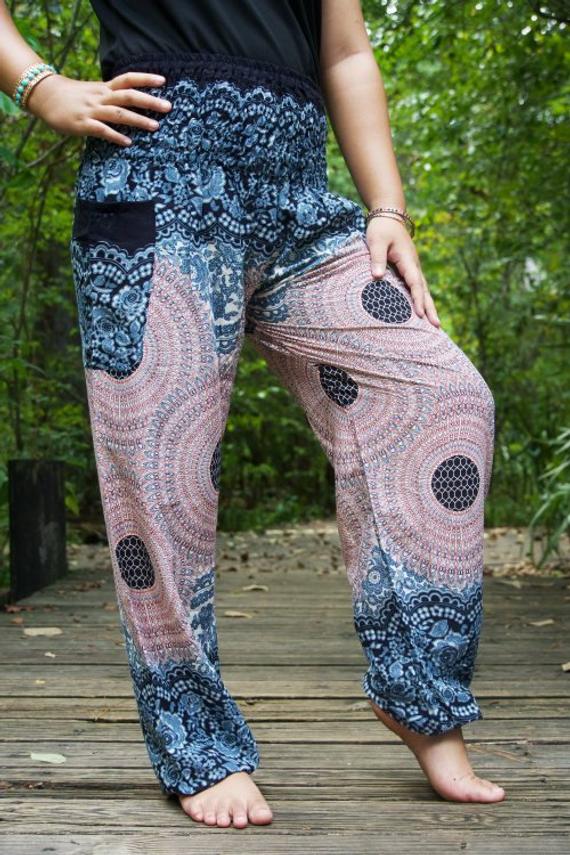 MANDALA Women Boho Pants Hippie Pants Yoga Pants