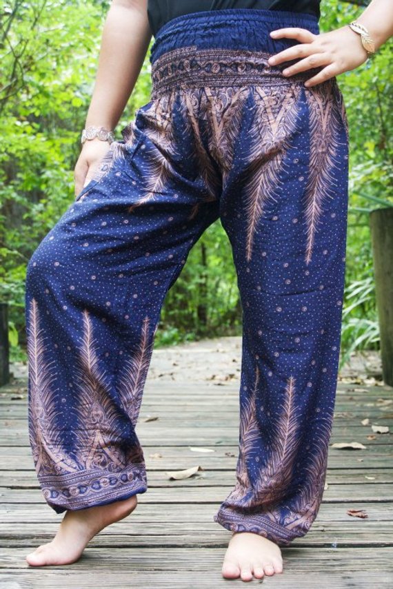 PEACOCK Women Boho Pants Hippie Pants Yoga Pants