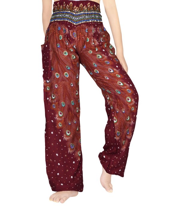 PEACOCK Women Boho Pants Hippie Pants Yoga Pants