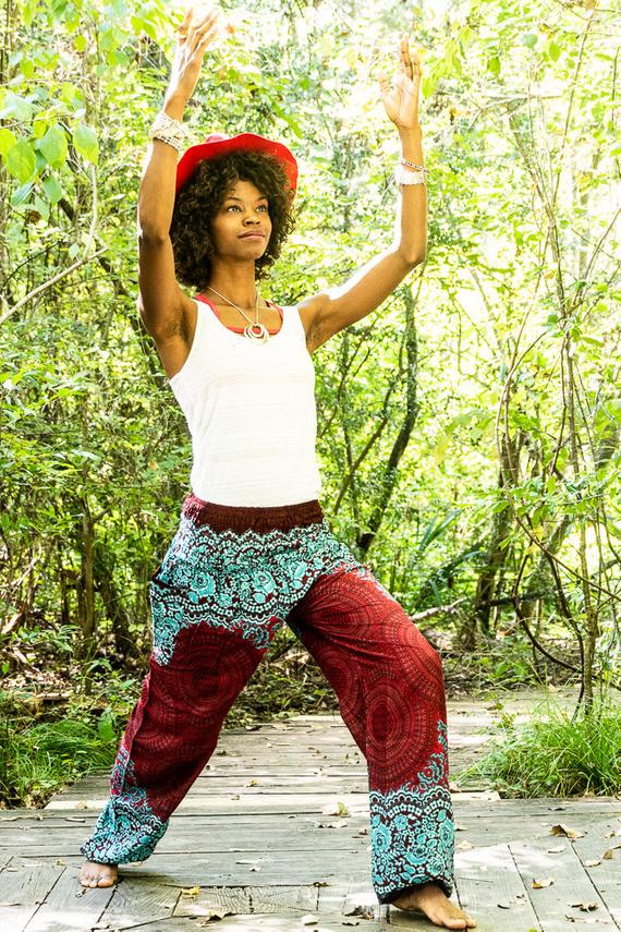 FLORAL Harem Pants Boho Pants Hippie Pants Yoga