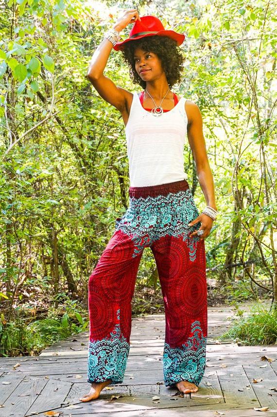 FLORAL Harem Pants Boho Pants Hippie Pants Yoga