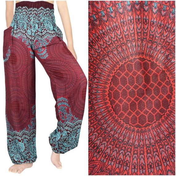 FLORAL Harem Pants Boho Pants Hippie Pants Yoga