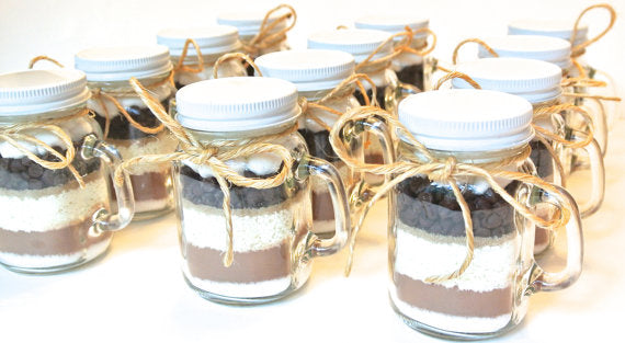 Candy Cane Hot Chocolate, 4 oz Mason Jar Mug, Mint