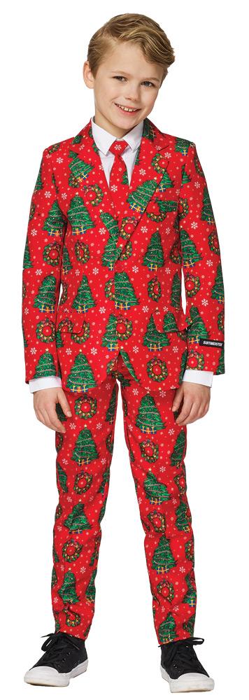 Christmas Red Suit Boys Costume Lg 12-14