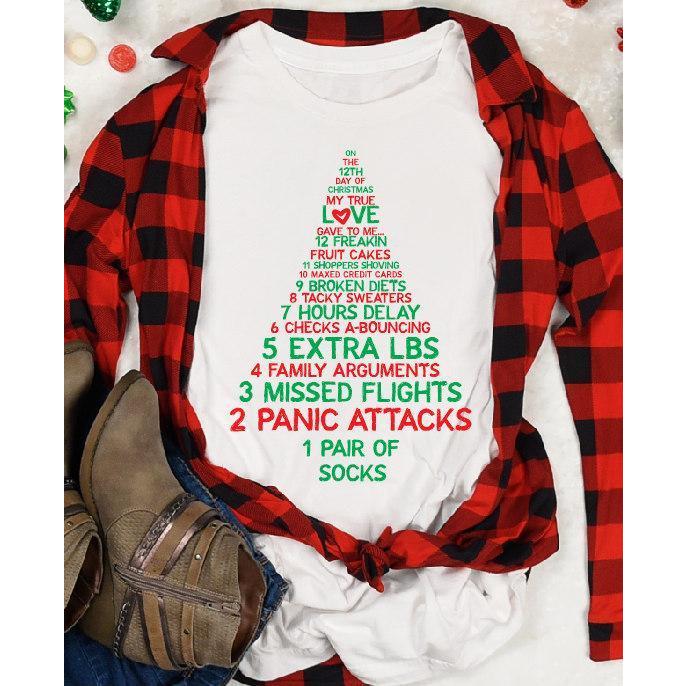 12 Days of Christmas Funny Tee