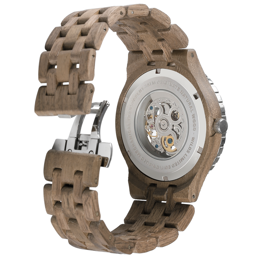 Men's Premium Self-Winding Transparent Body Walnut