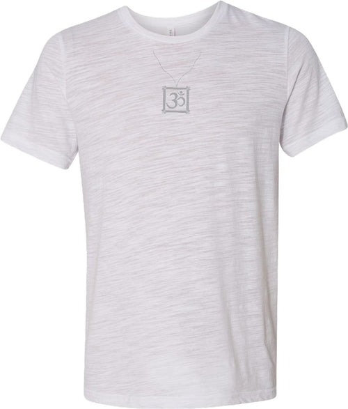 AUM Charm Necklace Burnout Yoga Tee Shirt