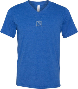 AUM Charm Necklace Triblend V-neck Yoga Tee Shirt