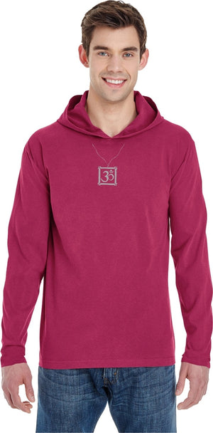 AUM Charm Necklace Pigment Hoodie Yoga Tee Shirt