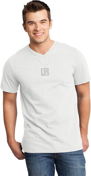 AUM Charm Necklace Important V-neck Yoga Tee Shirt