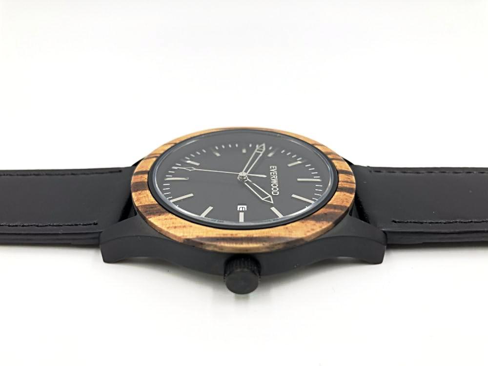 Inverness | Zebrawood | Black Leather