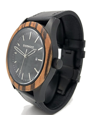 Inverness | Zebrawood | Black Leather