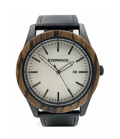 Inverness | Zebrawood | Black Leather