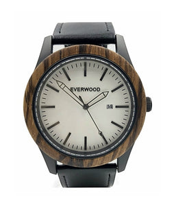 Inverness | Zebrawood | Black Leather